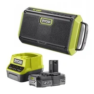 Głośniki przenośne - Głośnik mobilny RYOBI RBT18-0 + Akumulator RYOBI ONE+ RC18120-120 2Ah 18V + ładowarka - miniaturka - grafika 1