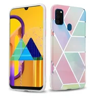 Etui i futerały do telefonów - Pokrowiec Etui Do Huawei P20 LITE 2018 / NOVA 3E w Tęczowy Marmur No. 11 Obudowa Case Cover Silikon Plecki Cadorabo - miniaturka - grafika 1