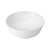 Umywalki - Uptrend Paris umywalka 40x40 cm nablatowa okrągła biały połysk UP4044-2 - miniaturka - grafika 1