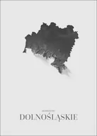 Plakaty - Dolny Śląsk mapa czarno biała - plakat Wymiar do wyboru: 50x70 cm - miniaturka - grafika 1