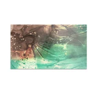 Deski do krojenia - Szklana deska kuchenna HOMEPRINT Zielono-brązowy atrament 60x52 cm - miniaturka - grafika 1