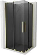 Kabiny prysznicowe - Mexen Velar Duo kabina prysznicowa rozsuwana 90x80 cm, grafit, złota szczotkowana - 871-090-080-42-55 - miniaturka - grafika 1