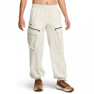 Damskie spodnie treningowe Under Armour Unstoppable Cargo Pant - białe - UNDER ARMOUR - Spodnie sportowe damskie - miniaturka - grafika 1