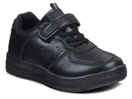Buty dla dziewczynek - Buty dziecięce sportowe na rzepy skórzana wkładka czarne Axim 24394C -37 - miniaturka - grafika 1