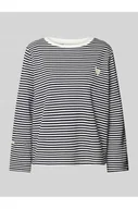 Bluzy damskie - Bluza o kroju comfort fit ze wzorem na całej powierzchni - Tom Tailor - miniaturka - grafika 1