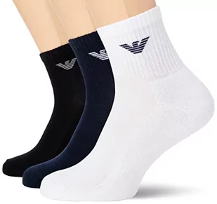 Emporio Armani Krótkie skarpety męskie 3 opakowanie, Wielokolorowy, rozmiar uniwersalny - Skarpetki męskie - miniaturka - grafika 1