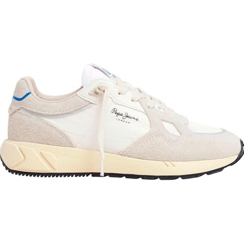 Pepe Jeans Damskie trampki MARLON DIVIDED W, beżowe (białe pranie), 38 EU, Beżowy bielony biały, 5 UK