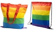 Plecaki worki - TĘCZOWY ZESTAW Torba Bawełniana i Plecako - Worek BE PROUD LGBT - miniaturka - grafika 1