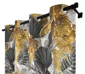 Zasłony - Zasłona gotowa do salonu 140x250 elegancka szara - miniaturka - grafika 1