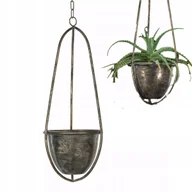 Kwietniki - DONICZKA BALKONOWA WISZĄCA kwietnik osłonka metalowa retro do powieszenia - miniaturka - grafika 1