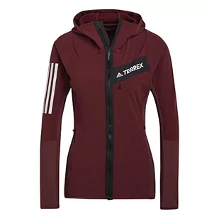 adidas Damska bluza z kapturem W Tr Flooce Hdj, czerwony (Rojsom), XS - Bluzy damskie - miniaturka - grafika 1