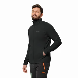Polar męski Jack Wolfskin BAISELBERG FZ M black - S - Kurtki męskie - miniaturka - grafika 1