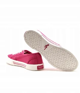 PEPE JEANS TRAMPKI DAMSKIE SZNUROWANE RÓŻOWE MATERIAŁOWE 37 AWE - Trampki damskie - miniaturka - grafika 1