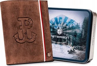 Peterson Skórzany portfel męski z motywem patriotycznym Peterson NoSize - Portfele - miniaturka - grafika 1
