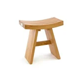 Taborety i hokery - Divero Taboret z drewna tekowego DIVERO - miniaturka - grafika 1