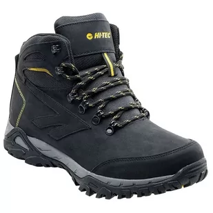 ﻿Męskie buty trekkingowe HiTec Nedin czarne 45 - Buty trekkingowe męskie - miniaturka - grafika 1