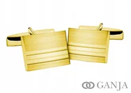 Spinki do mankietów i krawatów - Spinki srebrne do mankietów 925 pozłacane SP07 - miniaturka - grafika 1