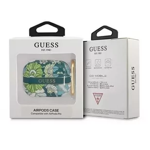 Guess GUAPHHFLN AirPods Pro cover zielony/green Flower Strap Collection - Akcesoria do słuchawek - miniaturka - grafika 3