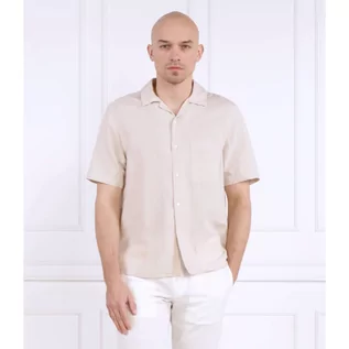 Koszule męskie - Calvin Klein Lniana koszula CUBAN | Regular Fit - grafika 1