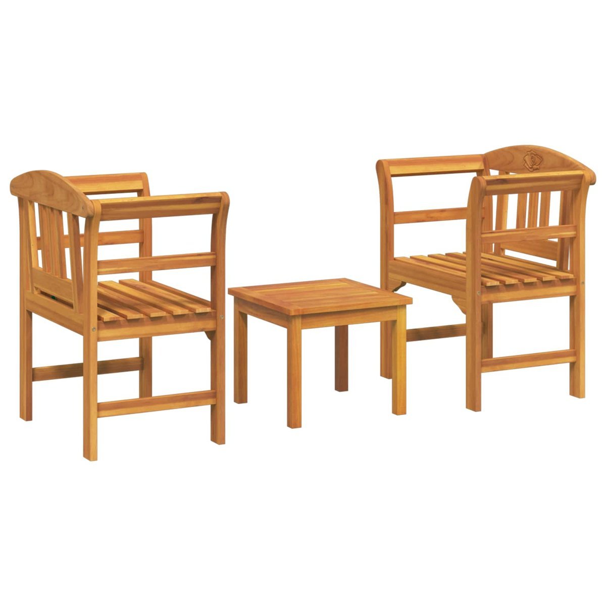 vidaXL Zestaw lounge Róża ogrodowa 3 pcs Lite Drewno Akacji