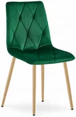 Krzesła - Ciemnozielone welurowe krzesło tapicerowane B1-G45 - miniaturka - grafika 1