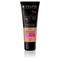 Podkłady do twarzy - Eveline Selfie Time Foundation & Concealer 06 Honey 30ml - miniaturka - grafika 1