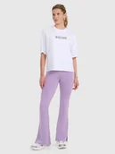 Legginsy - 4F Legginsy z rozszerzanymi nogawkami damskie - fioletowe M - miniaturka - grafika 1