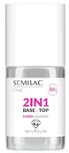 Utwardzacze do paznokci - Semilac - Baza/Top 2w1 do lakierów klasycznych Hard & Glossy 7ml - miniaturka - grafika 1