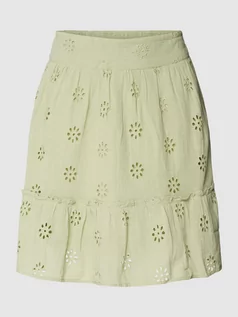 Spódnice - Spódnica mini z haftem angielskim model ‘MAJA’ - grafika 1