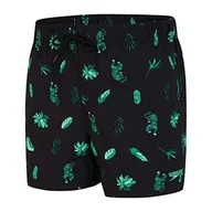 Kąpielówki dla chłopców - Speedo Chłopięce chłopięce Młodzieżowe Allover 13" Ws pływackie wielokolorowa Schwarz, Venomaquamint XS - miniaturka - grafika 1