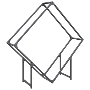 vidaXL Stojak na drewno opałowe antracyt 100x25x100 cm - Wózki magazynowe - miniaturka - grafika 1