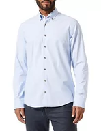 Koszule męskie - bugatti Męska koszula rekreacyjna rękaw 1:1, Jasnoniebieski 320, M - miniaturka - grafika 1