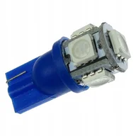 Żarówki samochodowe - Dioda LED W5W T10 smd 5050 niebieska 12V wsuwana - miniaturka - grafika 1
