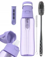 Butelki filtrujące - 2x szczoteczki do mycia + butelka na wodę Dafi Solid lawendowa barwiona 0,7 - miniaturka - grafika 1