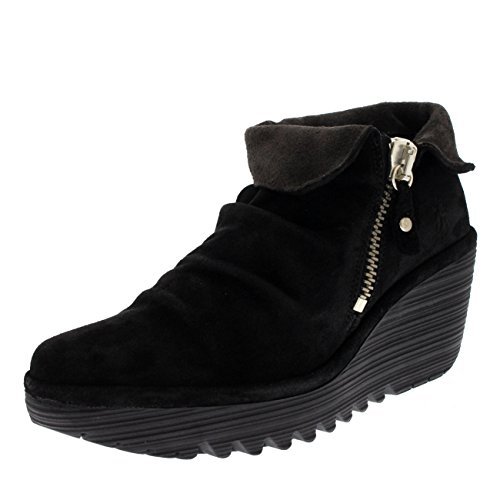 Fly London YOXI755FLY, botki damskie, czarny, 42 EU, Czarny, 42 EU