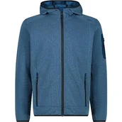 Kurtki męskie - CMP męska kurtka Knit-Tech z kapturem o stałym kroju, Petrol-Antracyt, 56 - miniaturka - grafika 1