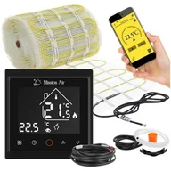 Akcesoria grzewcze - Mata grzewcza pod płytki MISSION AIR MA-160W/m² 14m² (28mb x 50cm) + regulator Libra Czarny WiFi - miniaturka - grafika 1
