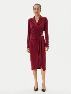 Joseph Ribkoff Sukienka koktajlowa 253145 Bordowy Slim Fit - Sukienki - miniaturka - grafika 1