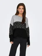 Swetry damskie - ONLY Sweter w kolorze czarno-szarym - miniaturka - grafika 1