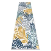 Dywany - Dywan, chodnik SZNURKOWY SIZAL COOPER Liście 22258 ecru / granat wielokolorowy 70x300 cm - miniaturka - grafika 1