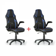 Fotele i krzesła biurowe - B2B Partner Krzesło biurowe Game, 1+1 GRATIS, czarny/niebieski 412138 - miniaturka - grafika 1