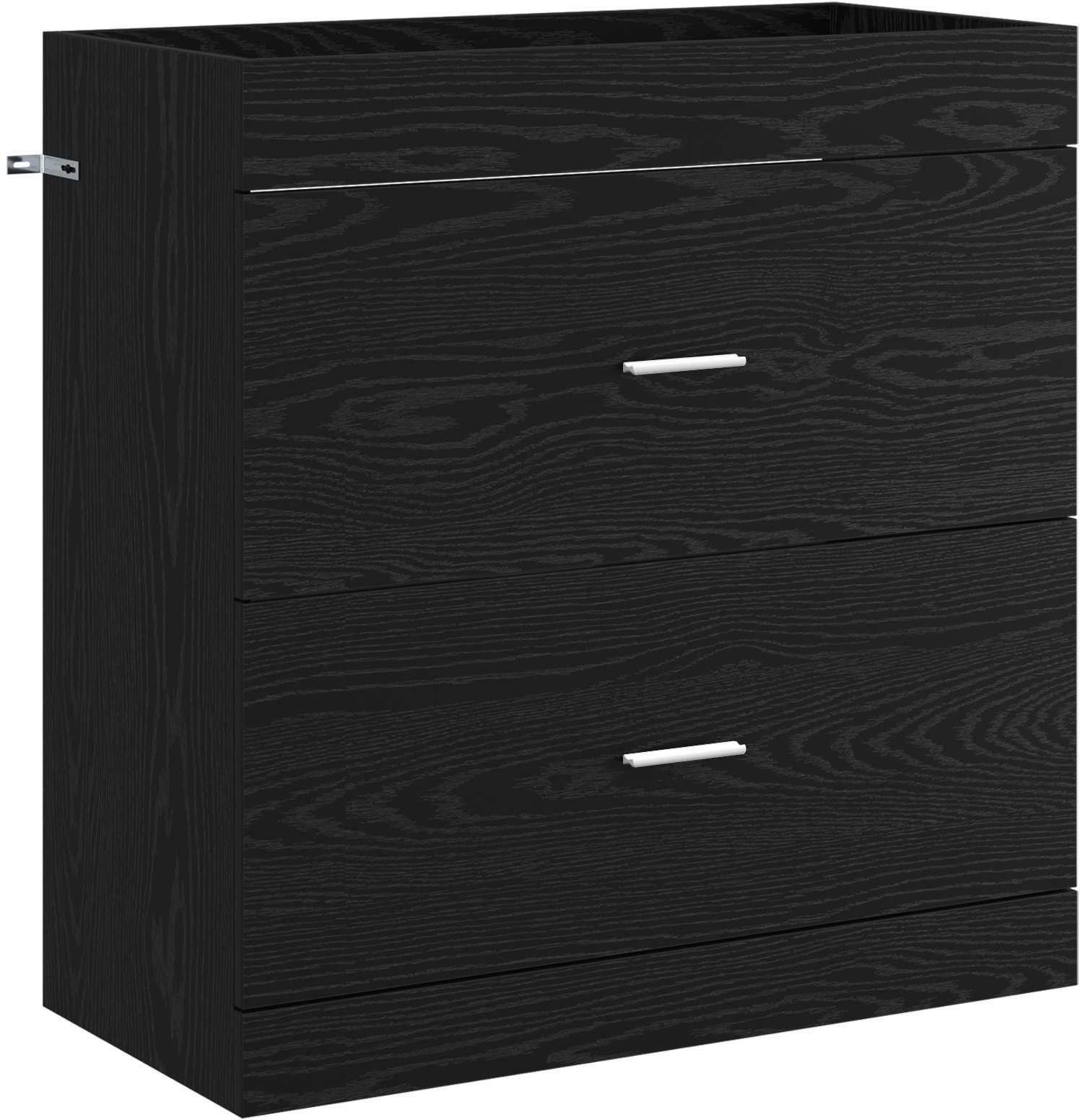 vidaXL vidaXL Szafka pod zlewem w łazience Czarny dąb 78,5 x 37,5 x 81 cm