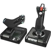 Kontrolery gier na PC - Logitech G Saitek X52 Pro Flight Control System (945-000003) - miniaturka - grafika 1