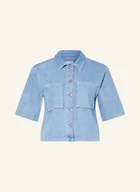 Bluzki damskie - Selected Femme Bluzka Jeansowa blau - miniaturka - grafika 1