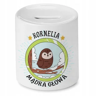 Skarbonka 330 ml Dla Korneli Córki Dziecka Prezent z Nadrukiem ze Zdjęciem + Opakowanie na prezent (wzór 02) - Skarbonki - miniaturka - grafika 1