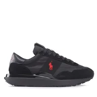 Sneakersy męskie - Sneakersy Polo Ralph Lauren Train 89 809878008005 Czarny - miniaturka - grafika 1