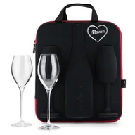 Akcesoria gastronomiczne - Etui na prosecco i szampana z kieliszkami dla Mamy - prezent na dzień mamy - miniaturka - grafika 1
