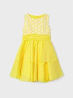 Sukienki i spódniczki dla dziewczynek - Mayoral Sukienka elegancka 3912 Żółty - miniaturka - grafika 1
