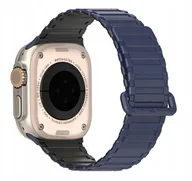 Akcesoria do smartwatchy - DUX DUCIS pasek KJ silikonowy do Apple Watch 42 / 44 / 45 / 49 mm granatowo czarny - miniaturka - grafika 1