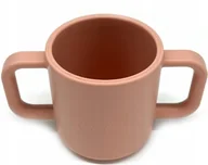 Kubki dla dzieci - Kubek Silikonowy Z Uchwytami Dla Dzieci Różowy - miniaturka - grafika 1